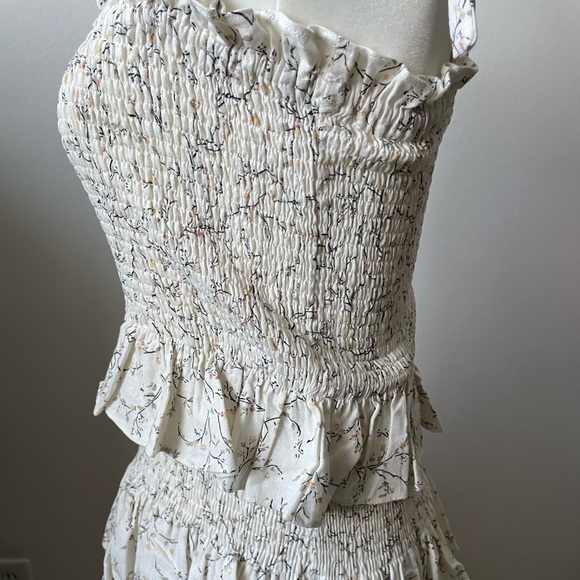 NWT House Of Harlow Linen Cottage Core Peasant Bohemian Floral Maxi Dress S - Picture 6 of 10